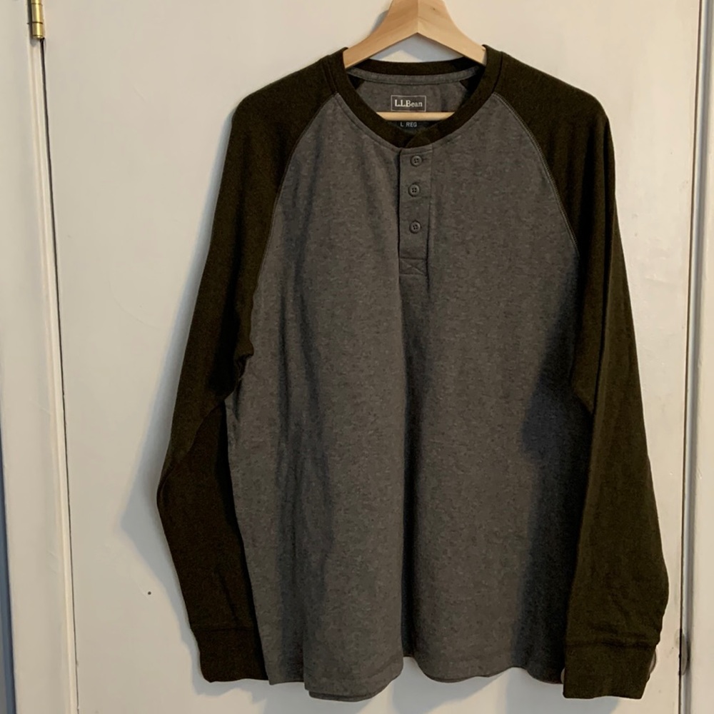 L.L Bean Mens Organic Cotton Panama Shirt